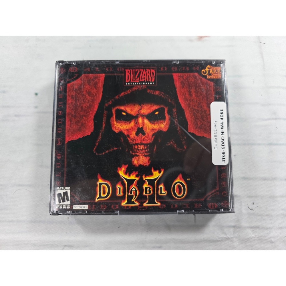 Diablo II 2 PC Windows 2000 Blizzard Entertainment 3-Disc Jewel Case with CD Key